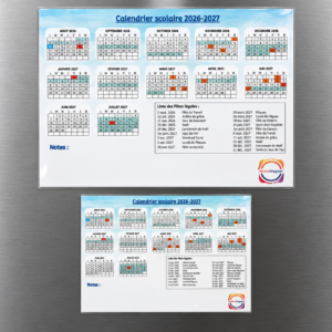 Calendrier scolaire magnétique